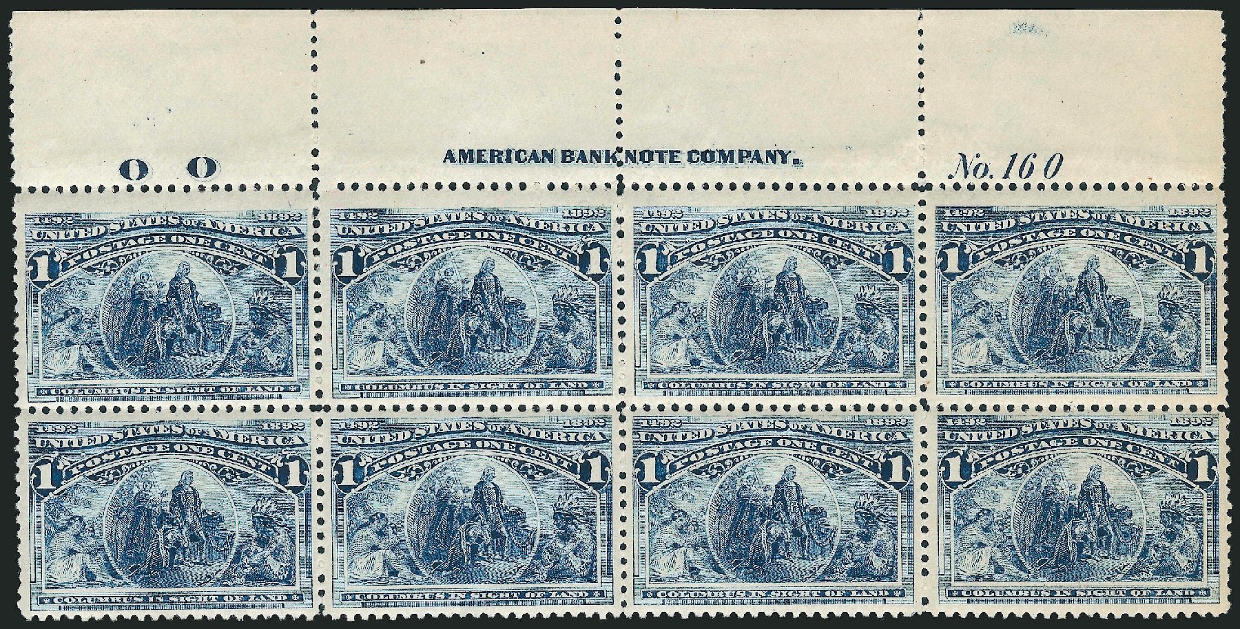 Prices of US Stamp Scott Cat. #230 - 1c 1893 Columbian Exposition. Robert Siegel Auction Galleries, Apr 2009, Sale 971, Lot 1024