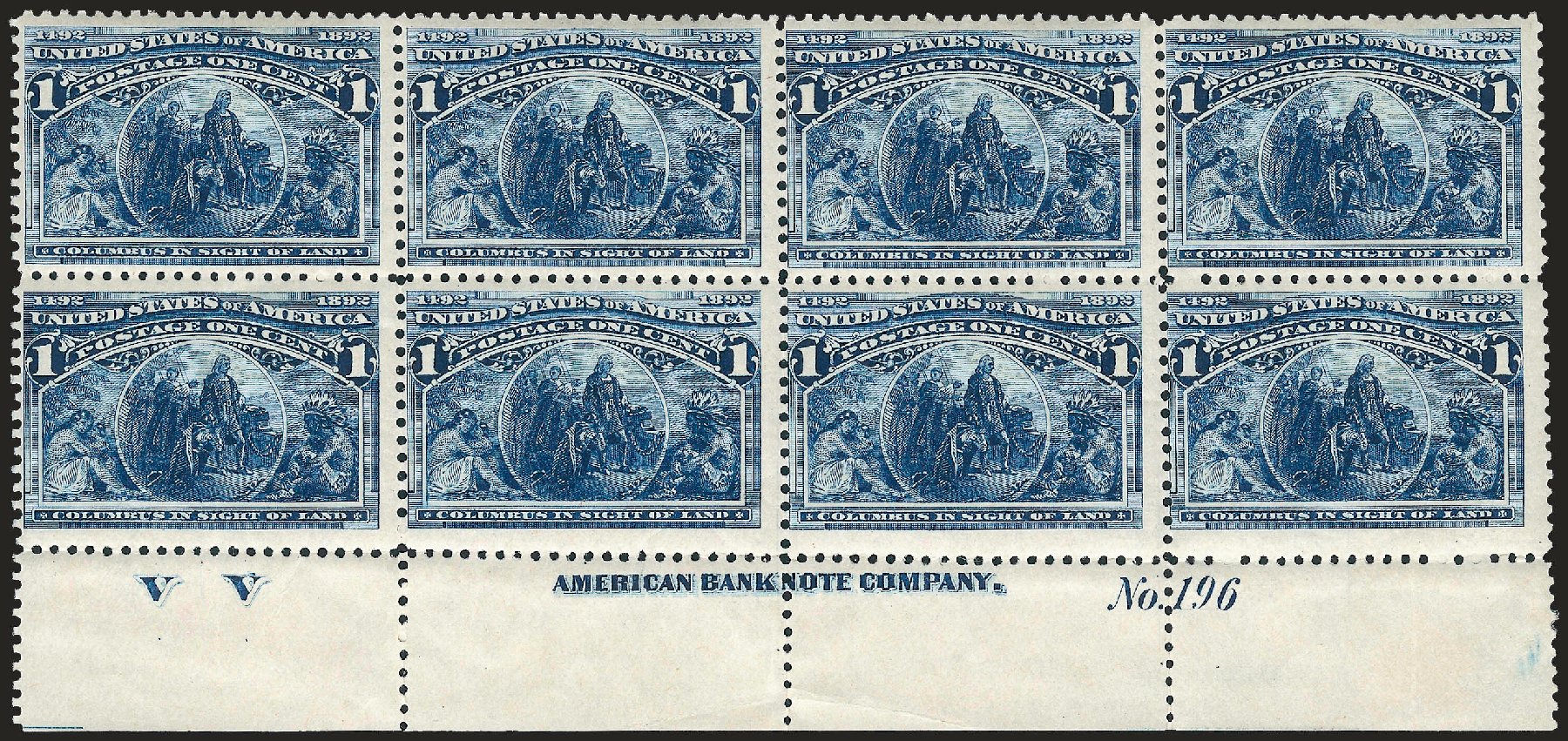 Cost of US Stamps Scott Catalogue #230: 1c 1893 Columbian Exposition. Robert Siegel Auction Galleries, Apr 2009, Sale 971, Lot 1034