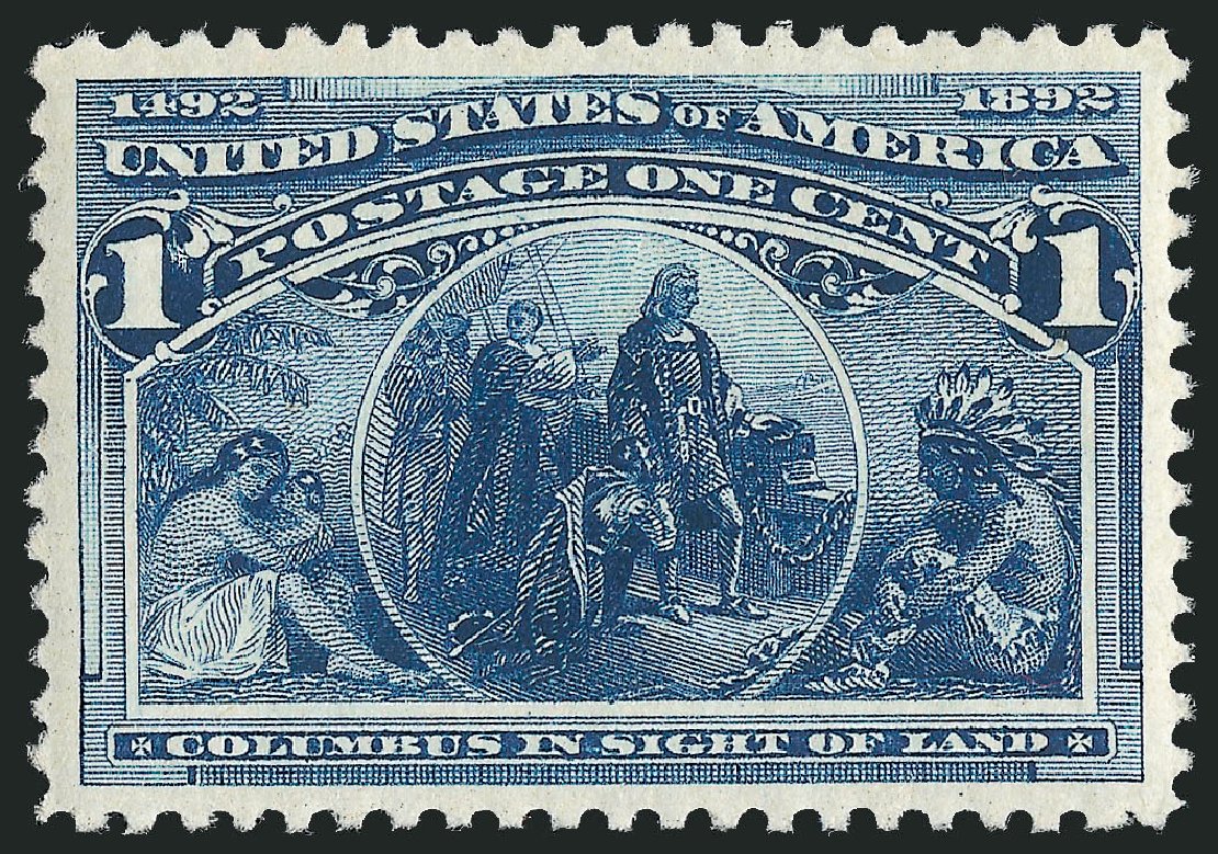 US Stamps Value Scott Cat. # 230 - 1c 1893 Columbian Exposition. Robert Siegel Auction Galleries, Jun 2009, Sale 975, Lot 1474