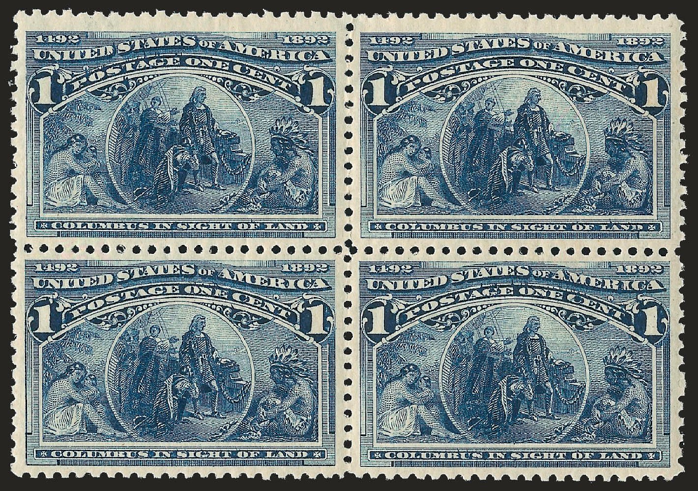 Cost of US Stamp Scott Catalog 230: 1893 1c Columbian Exposition. Robert Siegel Auction Galleries, Jun 2010, Sale 992, Lot 2284