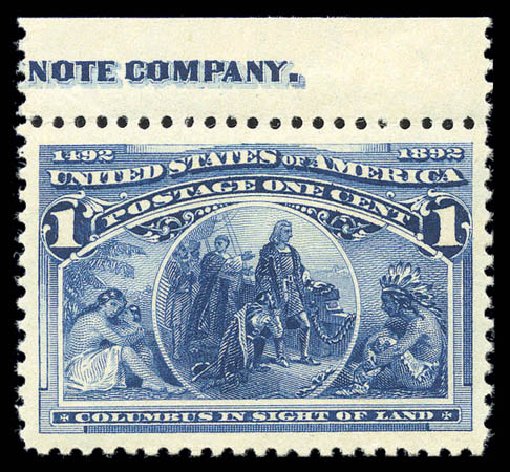 Value of US Stamps Scott #230 - 1c 1893 Columbian Exposition. Matthew Bennett International, Sep 2010, Sale 331, Lot 575
