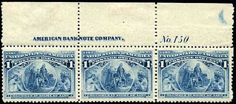 US Stamps Value Scott Cat. # 230: 1c 1893 Columbian Exposition. Harmer-Schau Auction Galleries, Oct 2009, Sale 83, Lot 385