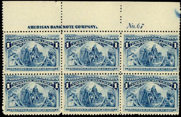 Costs of US Stamp Scott Catalog # 230: 1c 1893 Columbian Exposition. Daniel Kelleher Auctions, Mar 2013, Sale 635, Lot 325