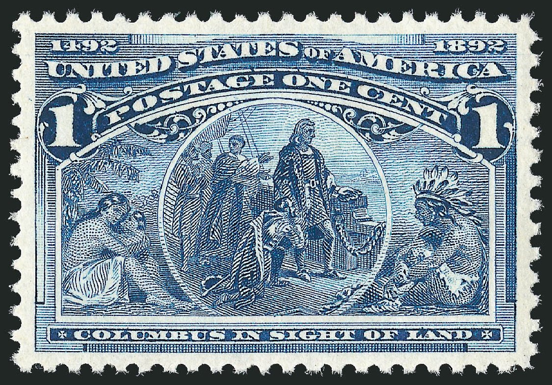 Values of US Stamps Scott Catalogue # 230: 1893 1c Columbian Exposition. Robert Siegel Auction Galleries, Dec 2010, Sale 1000, Lot 1115