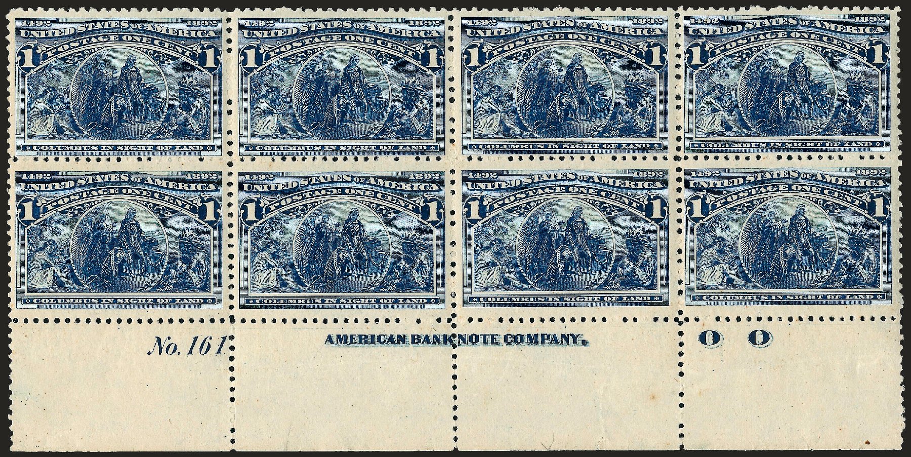 US Stamp Price Scott 230 - 1893 1c Columbian Exposition. Robert Siegel Auction Galleries, Sep 2008, Sale 962, Lot 2485