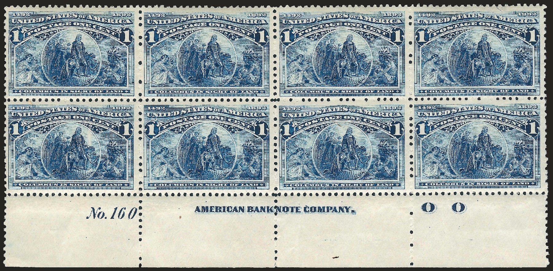 US Stamp Value Scott Catalog # 230 - 1893 1c Columbian Exposition. Robert Siegel Auction Galleries, Apr 2009, Sale 971, Lot 1025