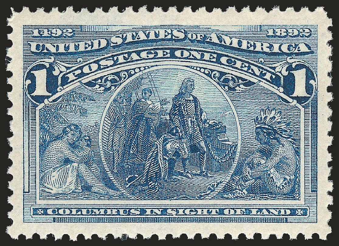 Costs of US Stamp Scott Cat. # 230 - 1893 1c Columbian Exposition. Robert Siegel Auction Galleries, Sep 2009, Sale 976, Lot 1665