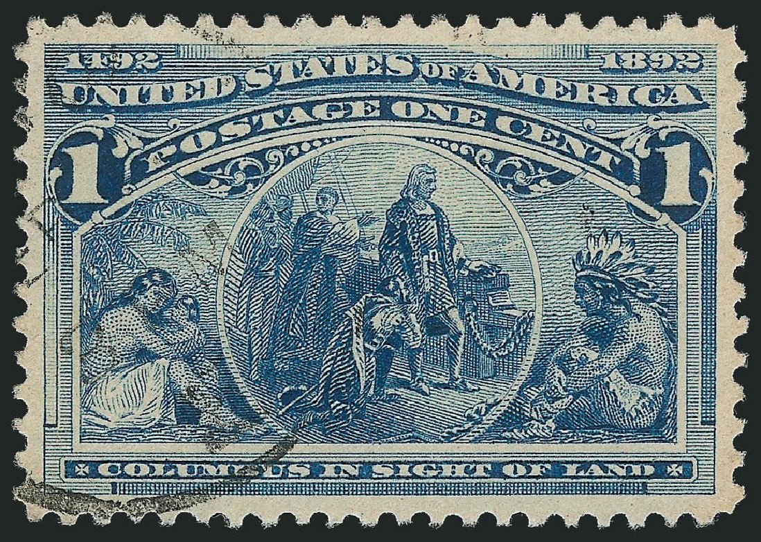 Costs of US Stamps Scott 230: 1893 1c Columbian Exposition. Robert Siegel Auction Galleries, Nov 2013, Sale 1061, Lot 3662