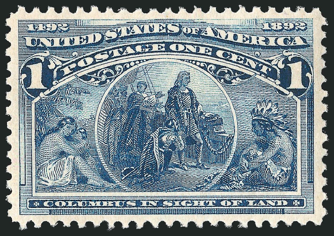Price of US Stamp Scott 230 - 1893 1c Columbian Exposition. Robert Siegel Auction Galleries, Dec 2008, Sale 967, Lot 4352