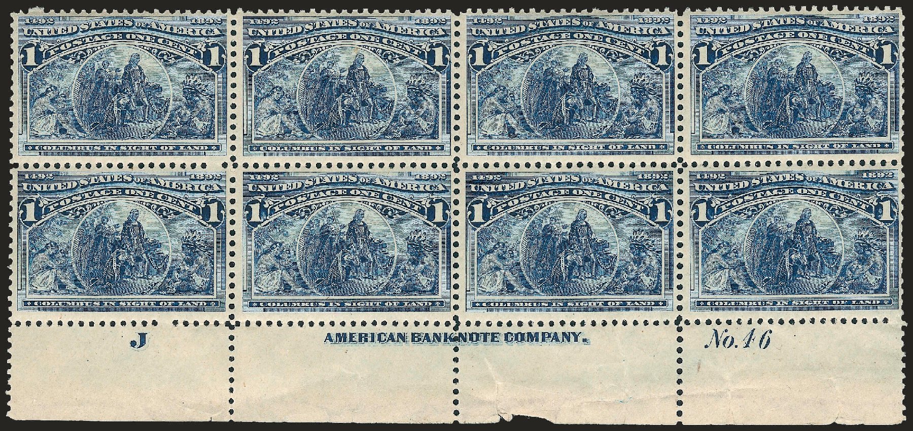 Cost of US Stamps Scott Catalog #230: 1893 1c Columbian Exposition. Robert Siegel Auction Galleries, Apr 2009, Sale 971, Lot 1002
