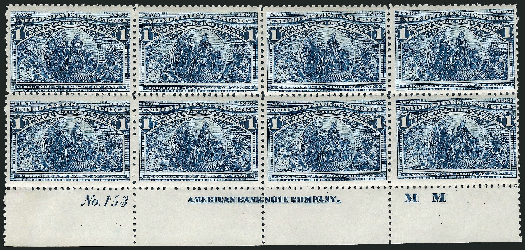 Cost of US Stamp Scott Catalog #230: 1893 1c Columbian Exposition. Robert Siegel Auction Galleries, Apr 2009, Sale 971, Lot 1022