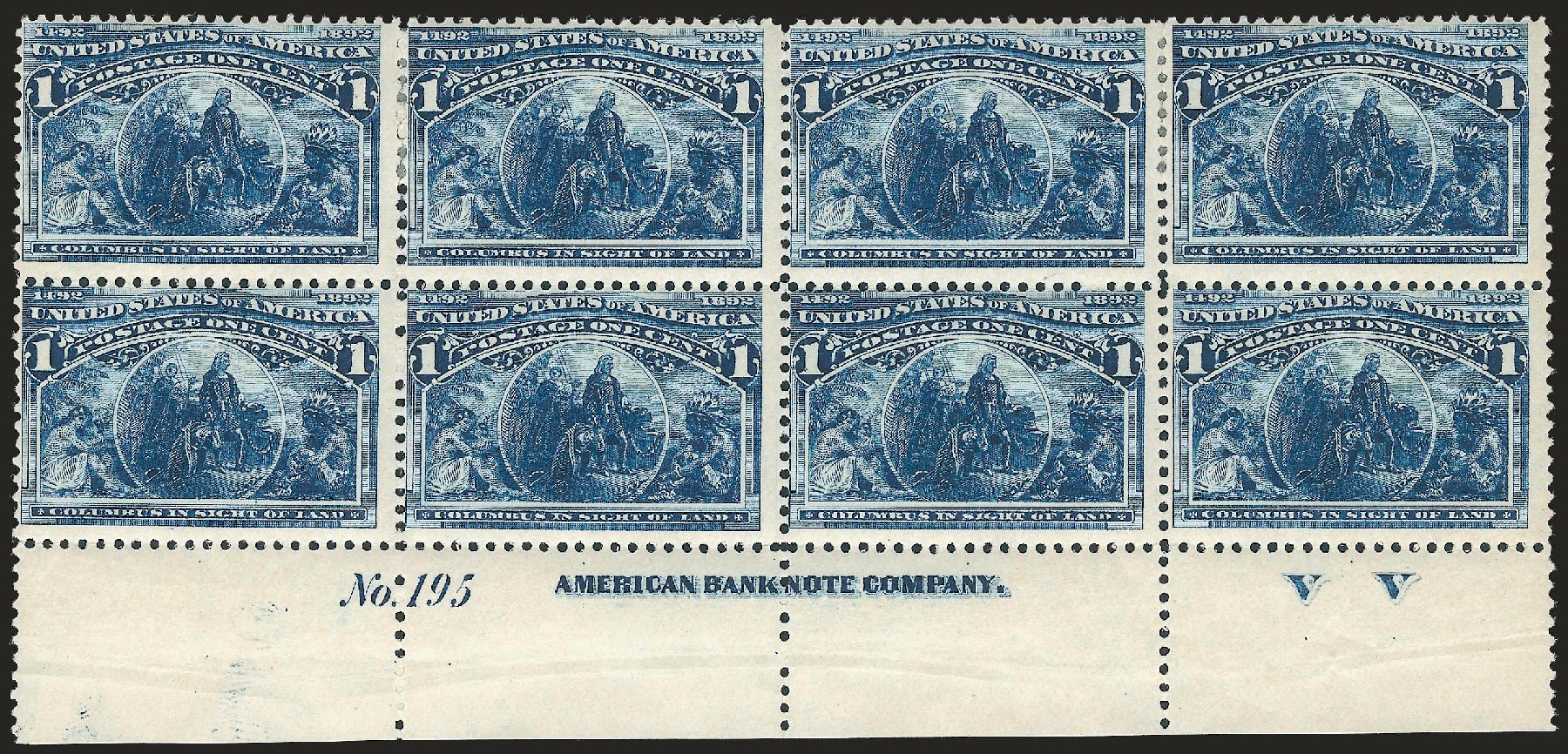 Price of US Stamps Scott Cat. # 230 - 1893 1c Columbian Exposition. Robert Siegel Auction Galleries, Apr 2009, Sale 971, Lot 1032