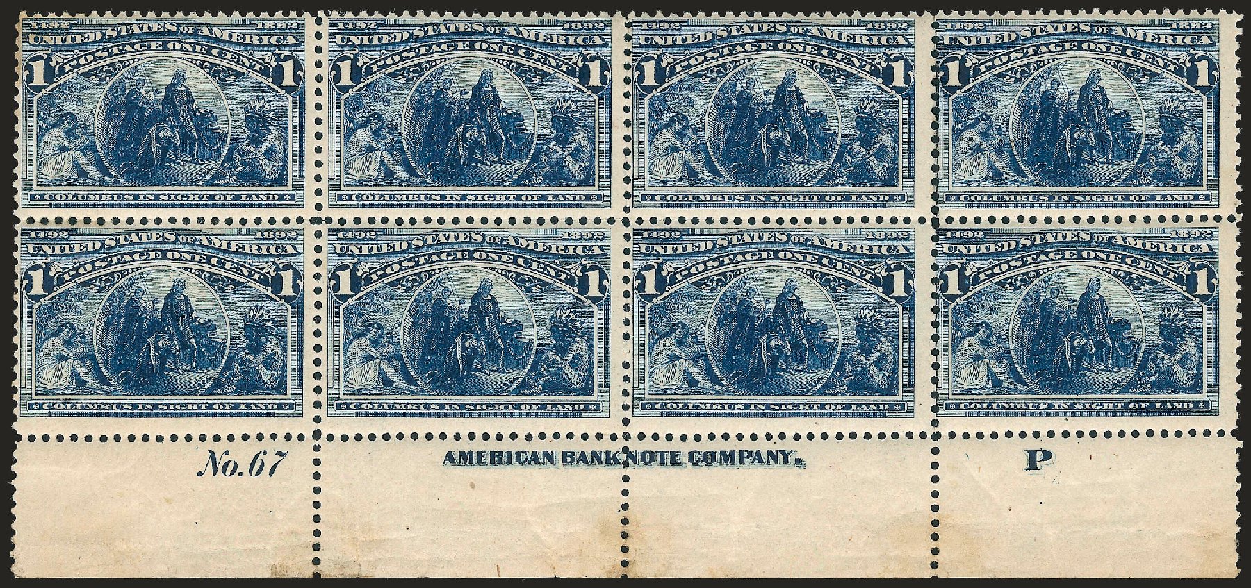 US Stamps Price Scott Catalogue #230: 1c 1893 Columbian Exposition. Robert Siegel Auction Galleries, Apr 2009, Sale 971, Lot 1013