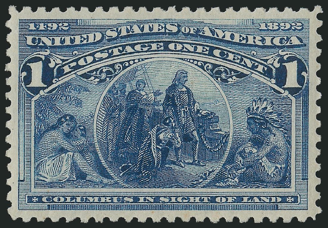 Cost of US Stamp Scott 230 - 1c 1893 Columbian Exposition. Robert Siegel Auction Galleries, Dec 2009, Sale 978, Lot 1063