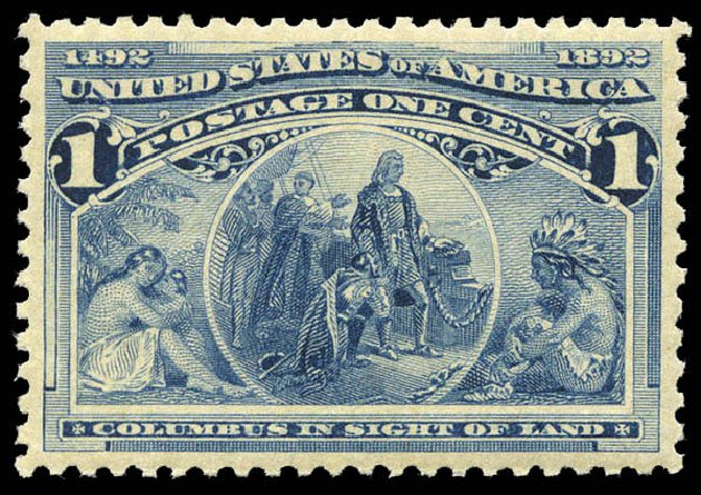US Stamp Values Scott Catalogue #230: 1893 1c Columbian Exposition. Matthew Bennett International, Mar 2011, Sale 336, Lot 1216