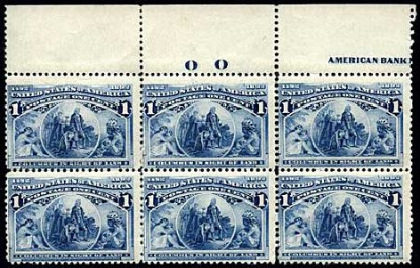 US Stamp Values Scott Catalog #230: 1893 1c Columbian Exposition. Harmer-Schau Auction Galleries, Oct 2008, Sale 79, Lot 126