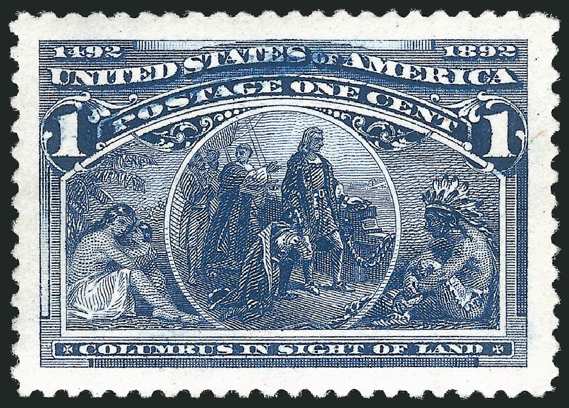 Values of US Stamps Scott Catalogue # 230 - 1c 1893 Columbian Exposition. Robert Siegel Auction Galleries, Jun 2012, Sale 1026, Lot 1306