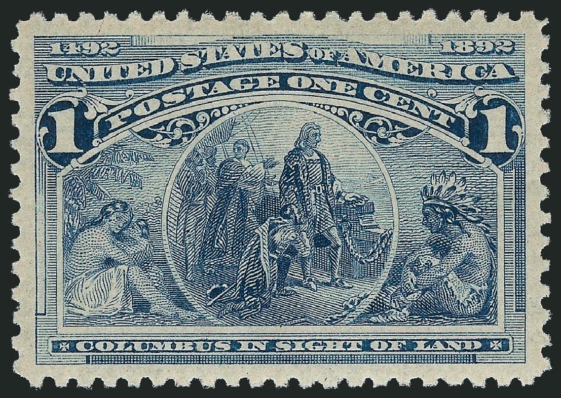 US Stamps Price Scott Catalogue # 230 - 1893 1c Columbian Exposition. Robert Siegel Auction Galleries, Nov 2013, Sale 1057, Lot 816