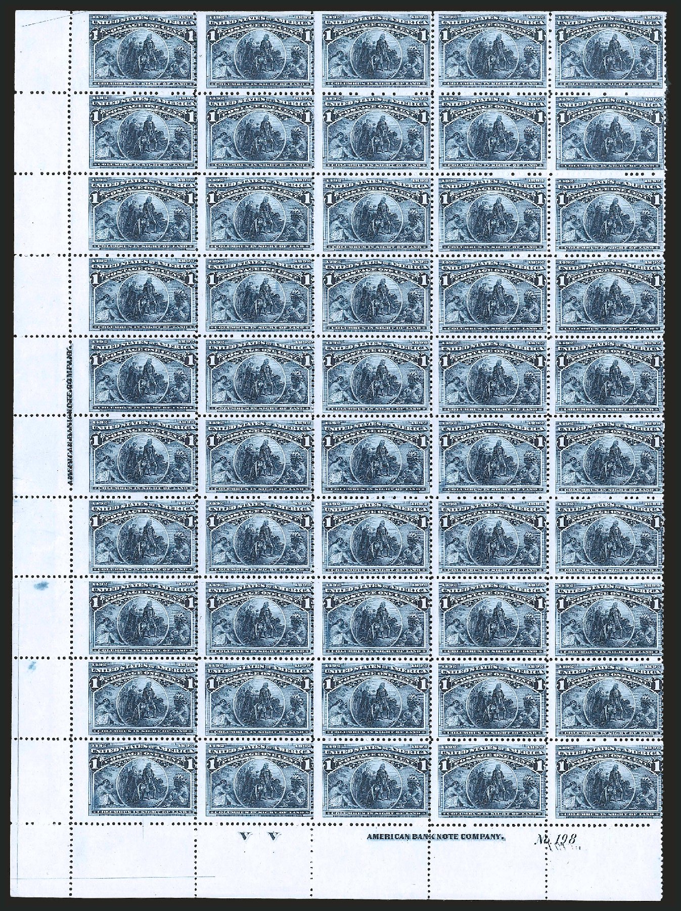 Cost of US Stamp Scott Catalog #230: 1893 1c Columbian Exposition. Robert Siegel Auction Galleries, Apr 2009, Sale 971, Lot 1036
