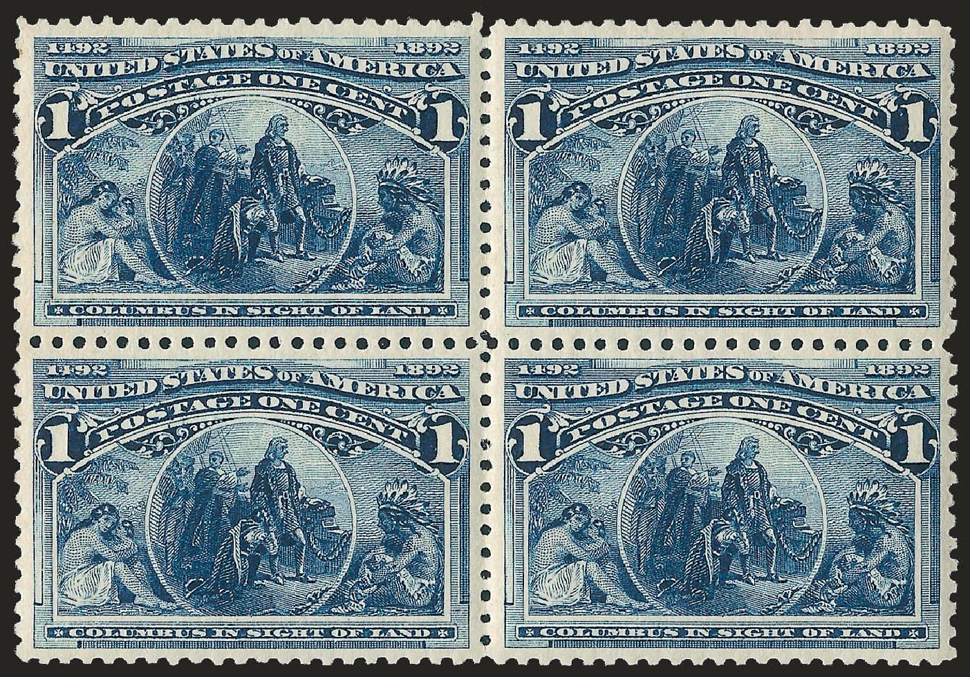 Cost of US Stamps Scott Cat. #230 - 1c 1893 Columbian Exposition. Robert Siegel Auction Galleries, Jun 2009, Sale 975, Lot 1476