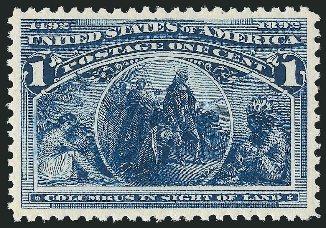 Value of US Stamp Scott # 230: 1893 1c Columbian Exposition. Robert Siegel Auction Galleries, Sep 2009, Sale 976, Lot 1666