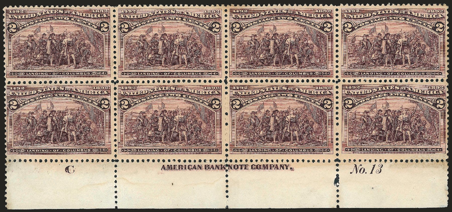 Prices of US Stamp Scott Catalogue #231 - 2c 1893 Columbian Exposition. Robert Siegel Auction Galleries, Apr 2009, Sale 971, Lot 1047
