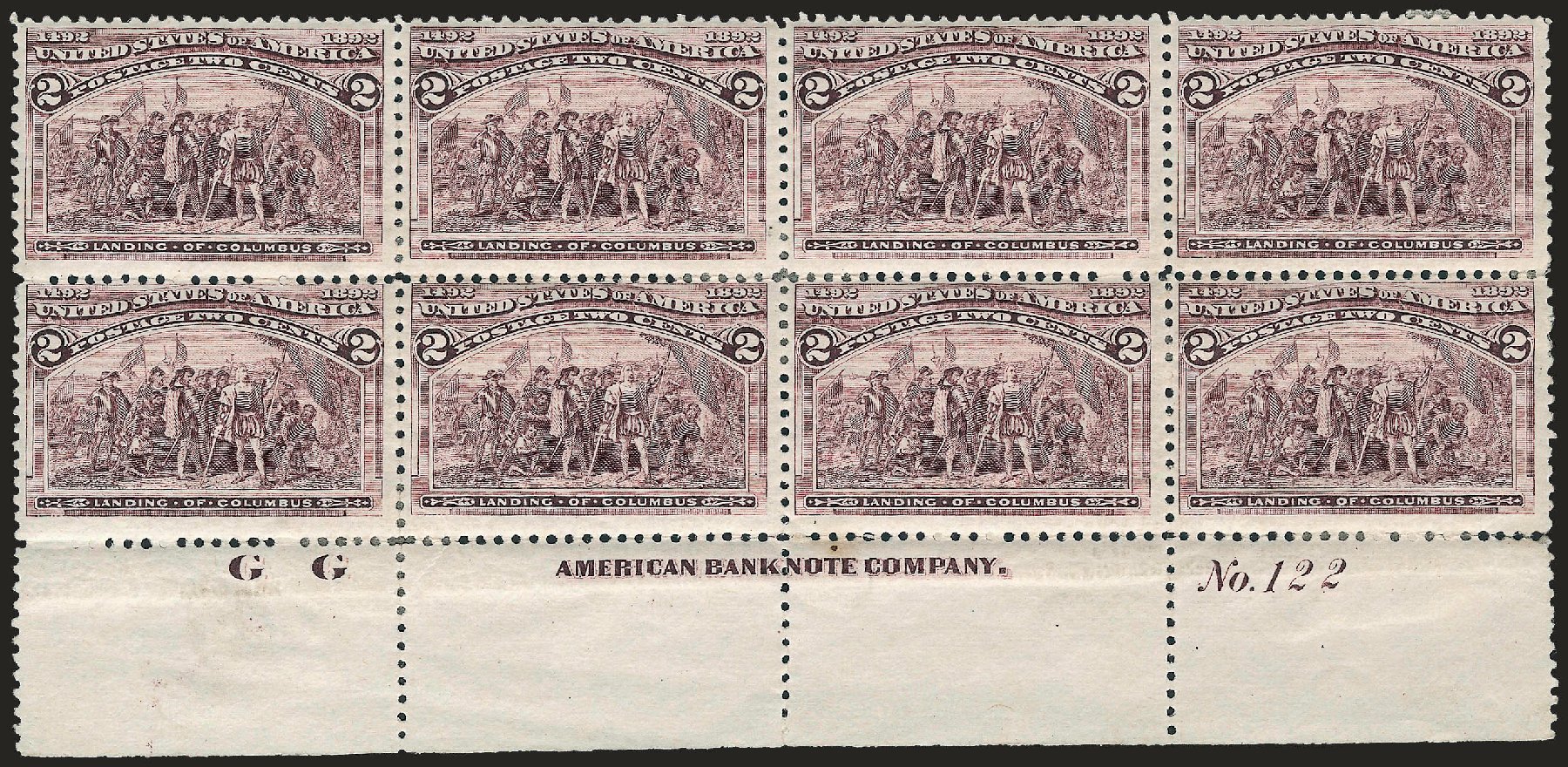 Values of US Stamp Scott Catalog 231: 2c 1893 Columbian Exposition. Robert Siegel Auction Galleries, Apr 2009, Sale 971, Lot 1077