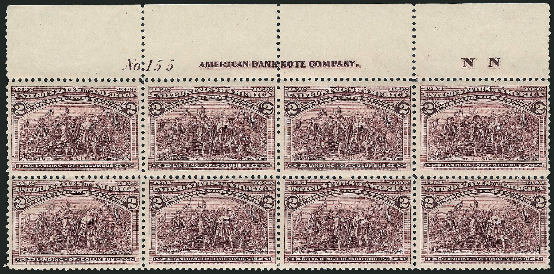 Cost of US Stamp Scott Catalogue # 231 - 1893 2c Columbian Exposition. Robert Siegel Auction Galleries, Apr 2009, Sale 971, Lot 1087