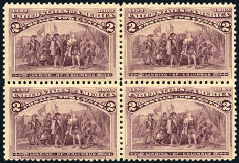 Prices of US Stamp Scott 231 - 2c 1893 Columbian Exposition. Harmer-Schau Auction Galleries, Aug 2011, Sale 90, Lot 1348