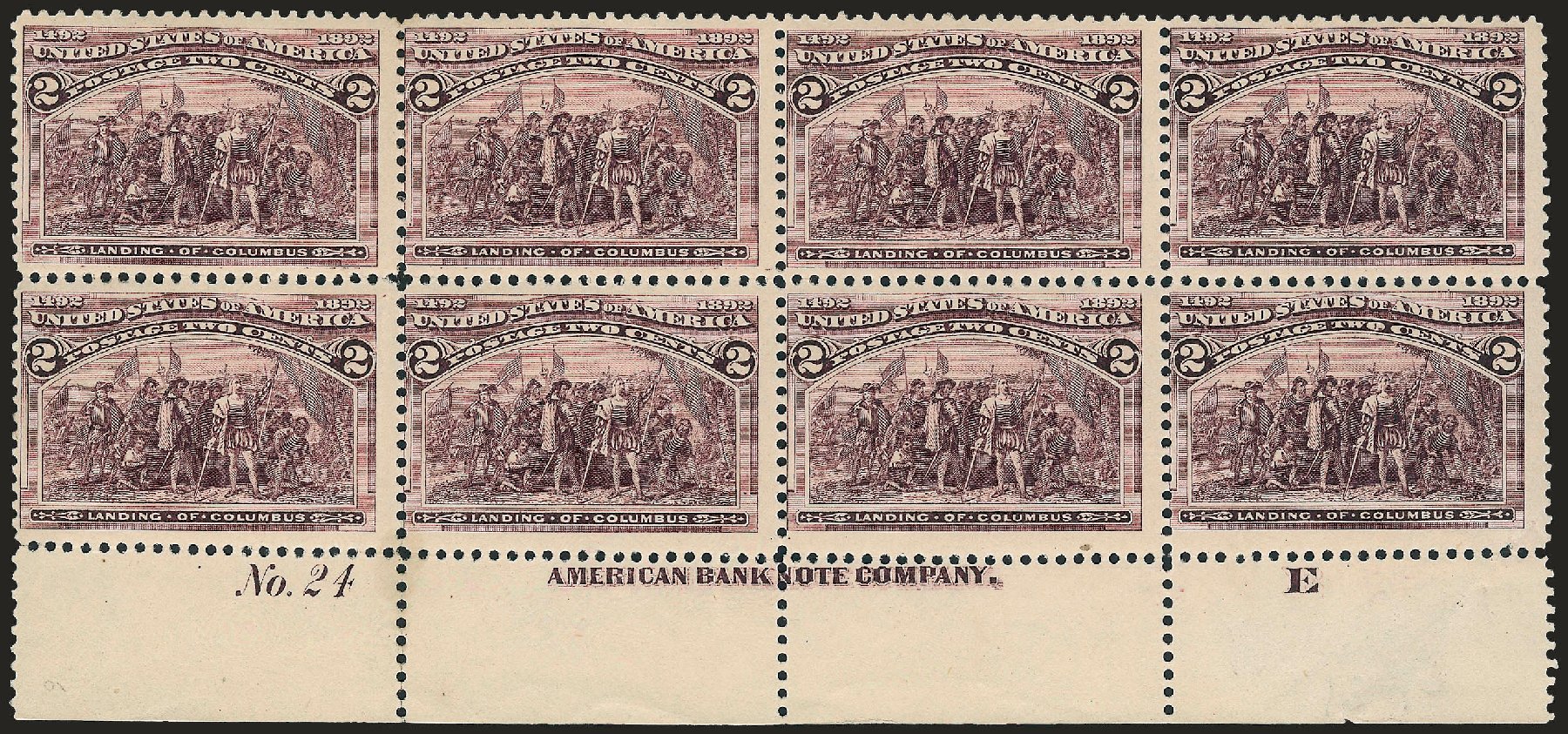 US Stamps Prices Scott Catalogue 231 - 2c 1893 Columbian Exposition. Robert Siegel Auction Galleries, Apr 2009, Sale 971, Lot 1048