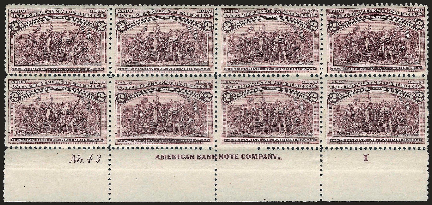 Costs of US Stamps Scott Catalog # 231: 1893 2c Columbian Exposition. Robert Siegel Auction Galleries, Apr 2009, Sale 971, Lot 1058