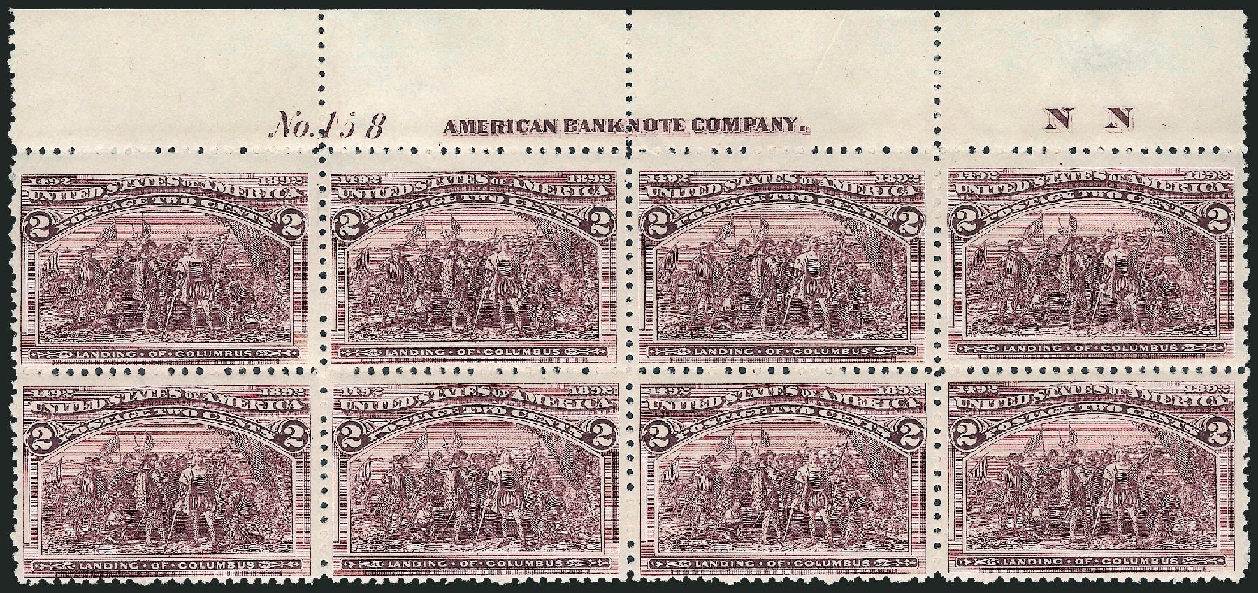 Value of US Stamp Scott Catalog # 231: 2c 1893 Columbian Exposition. Robert Siegel Auction Galleries, Apr 2009, Sale 971, Lot 1089