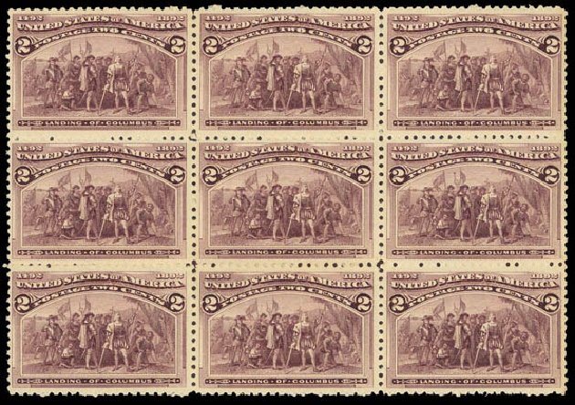 Price of US Stamps Scott Cat. #231: 1893 2c Columbian Exposition. Daniel Kelleher Auctions, Aug 2012, Sale 631, Lot 930