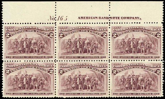 US Stamps Prices Scott # 231 - 1893 2c Columbian Exposition. Daniel Kelleher Auctions, Sep 2013, Sale 639, Lot 3330