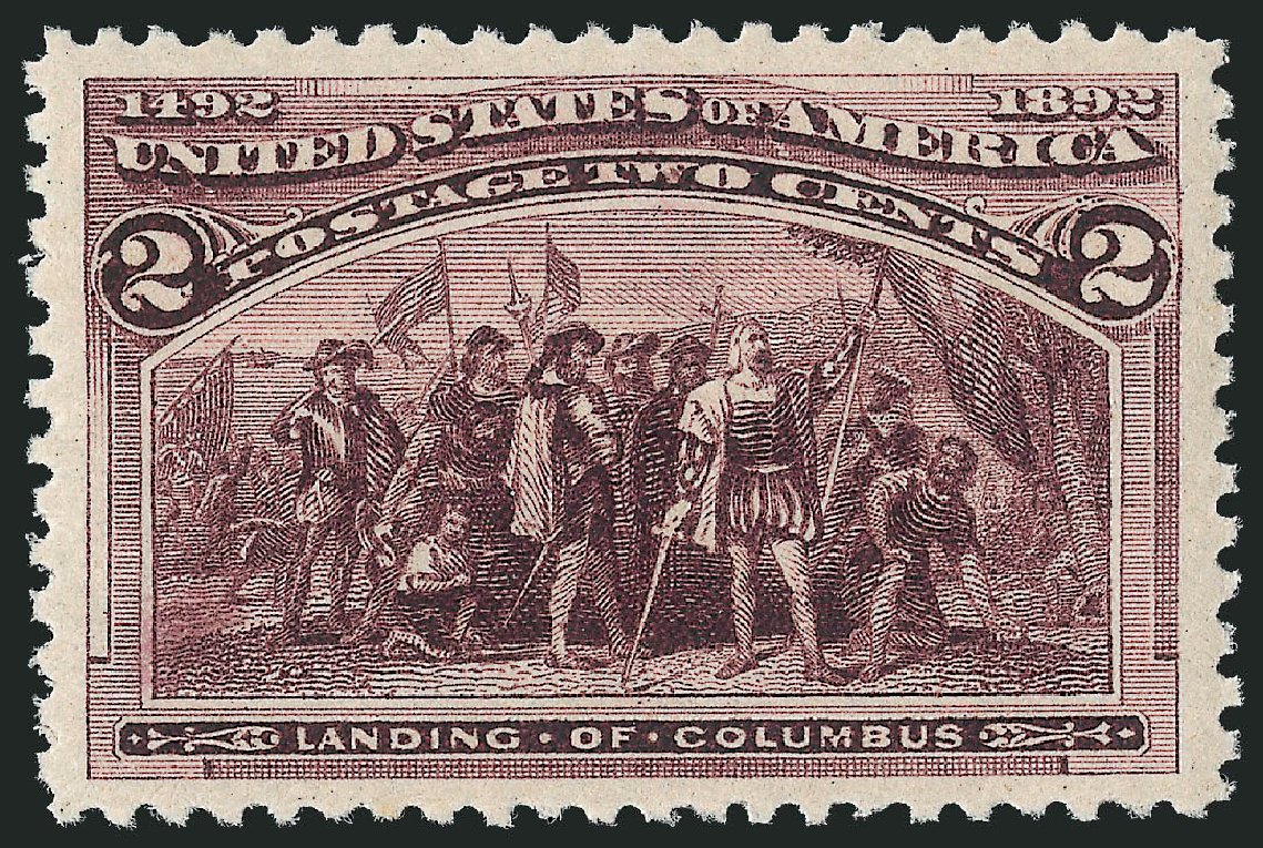 US Stamps Values Scott Catalogue # 231 - 1893 2c Columbian Exposition. Robert Siegel Auction Galleries, Jun 2011, Sale 1011, Lot 580