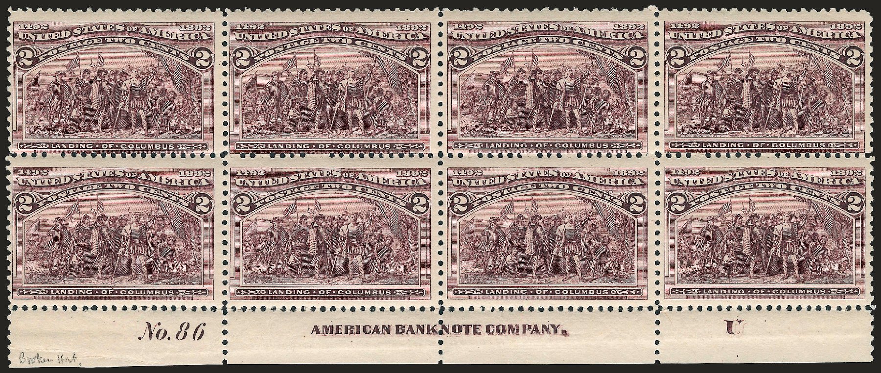 US Stamps Price Scott Catalog 231: 1893 2c Columbian Exposition. Robert Siegel Auction Galleries, Apr 2009, Sale 971, Lot 1070