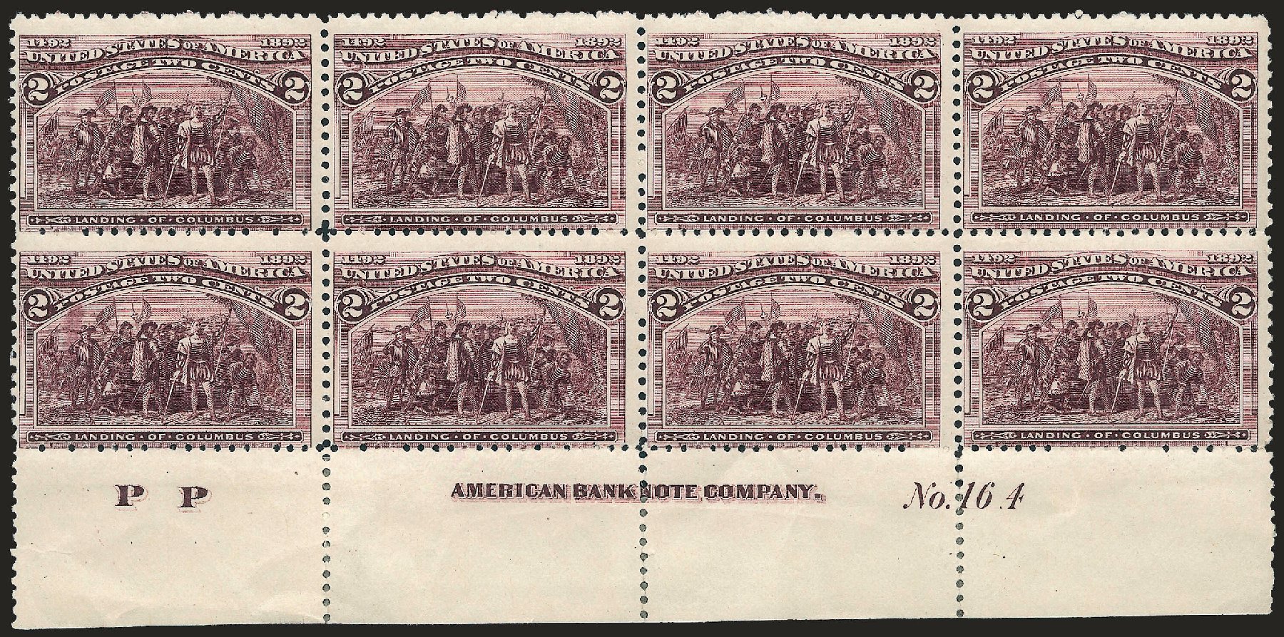 US Stamps Values Scott Catalog # 231 - 1893 2c Columbian Exposition. Robert Siegel Auction Galleries, Apr 2009, Sale 971, Lot 1090