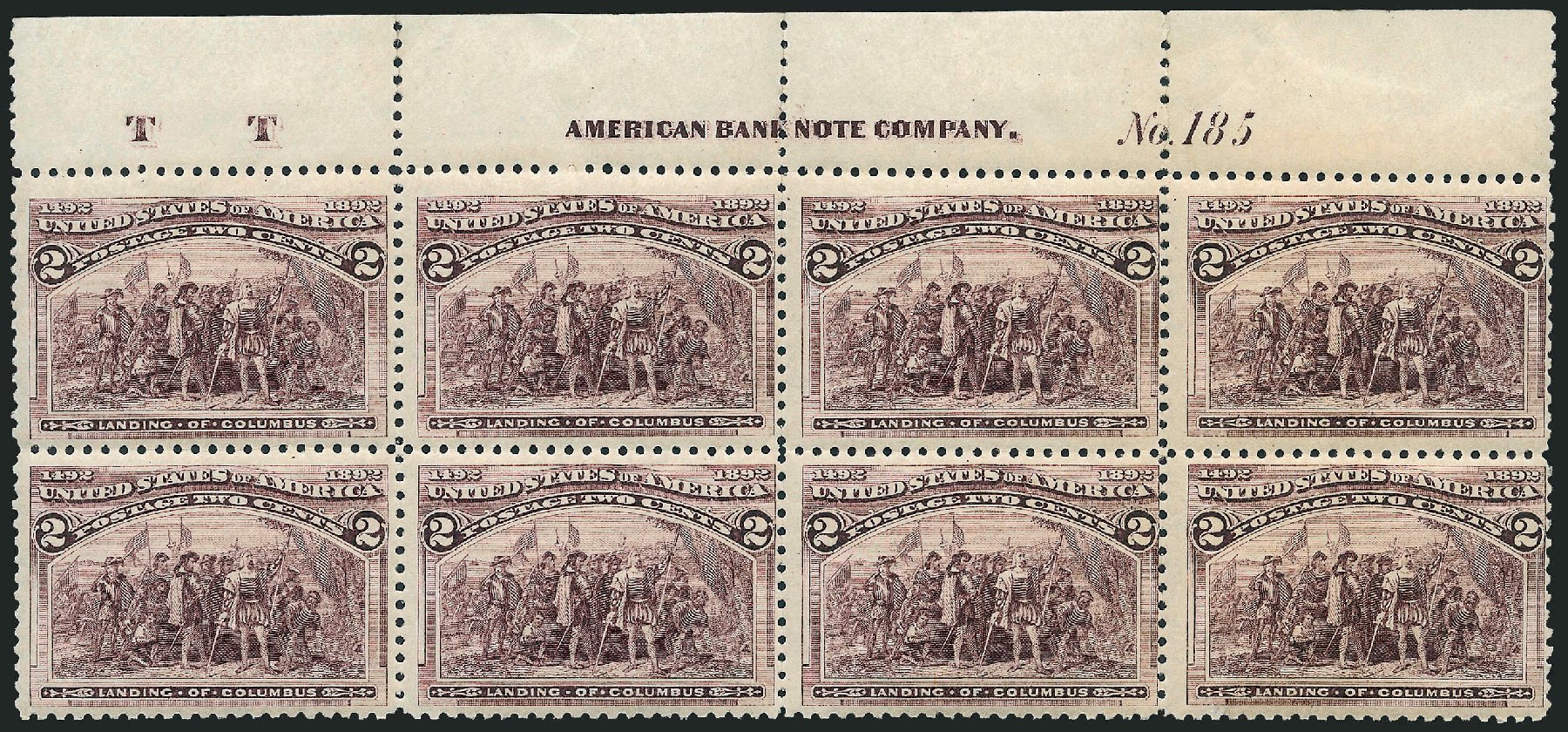 Prices of US Stamp Scott Catalogue 231 - 1893 2c Columbian Exposition. Robert Siegel Auction Galleries, Apr 2009, Sale 971, Lot 1100