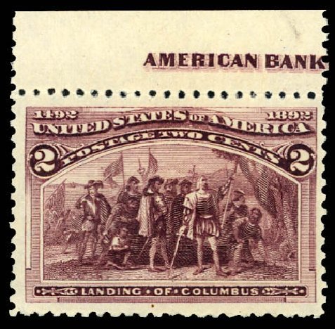 Price of US Stamp Scott Catalogue 231: 2c 1893 Columbian Exposition. Daniel Kelleher Auctions, Dec 2012, Sale 633, Lot 451