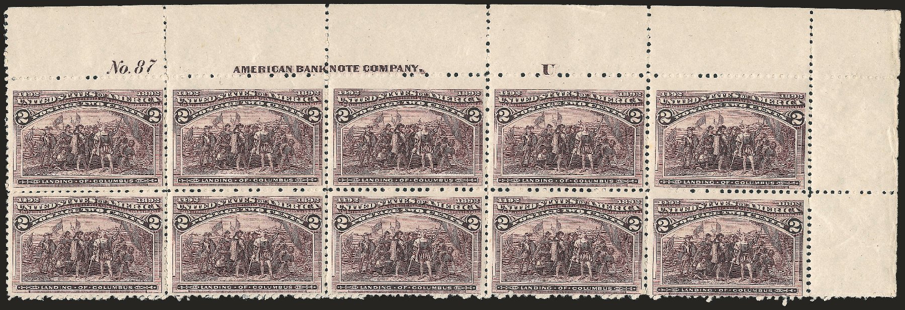 Cost of US Stamp Scott Cat. 231: 2c 1893 Columbian Exposition. Robert Siegel Auction Galleries, Apr 2009, Sale 971, Lot 1071