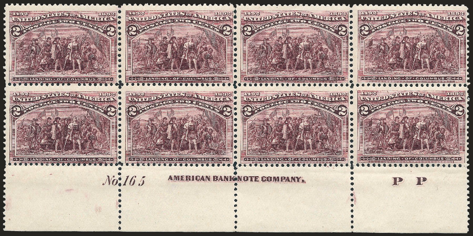 US Stamps Price Scott 231 - 2c 1893 Columbian Exposition. Robert Siegel Auction Galleries, Apr 2009, Sale 971, Lot 1091