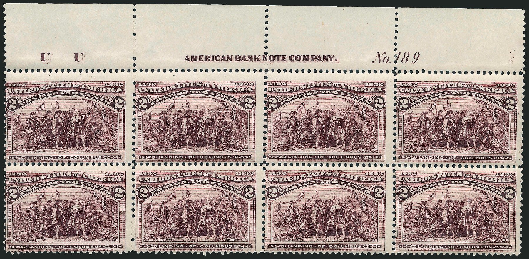Price of US Stamps Scott Cat. #231: 2c 1893 Columbian Exposition. Robert Siegel Auction Galleries, Apr 2009, Sale 971, Lot 1101