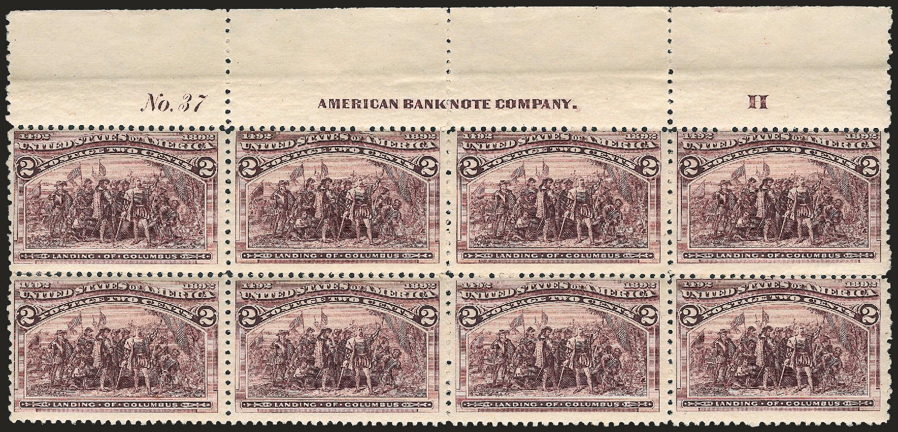 Prices of US Stamps Scott Catalogue 231 - 1893 2c Columbian Exposition. Robert Siegel Auction Galleries, Apr 2009, Sale 971, Lot 1054