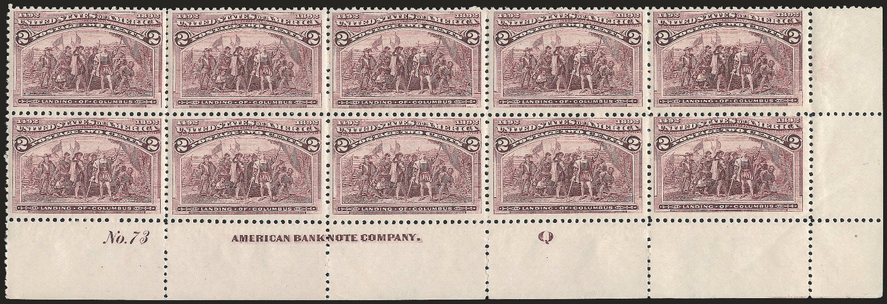 US Stamps Values Scott Catalogue # 231 - 1893 2c Columbian Exposition. Robert Siegel Auction Galleries, Apr 2009, Sale 971, Lot 1064