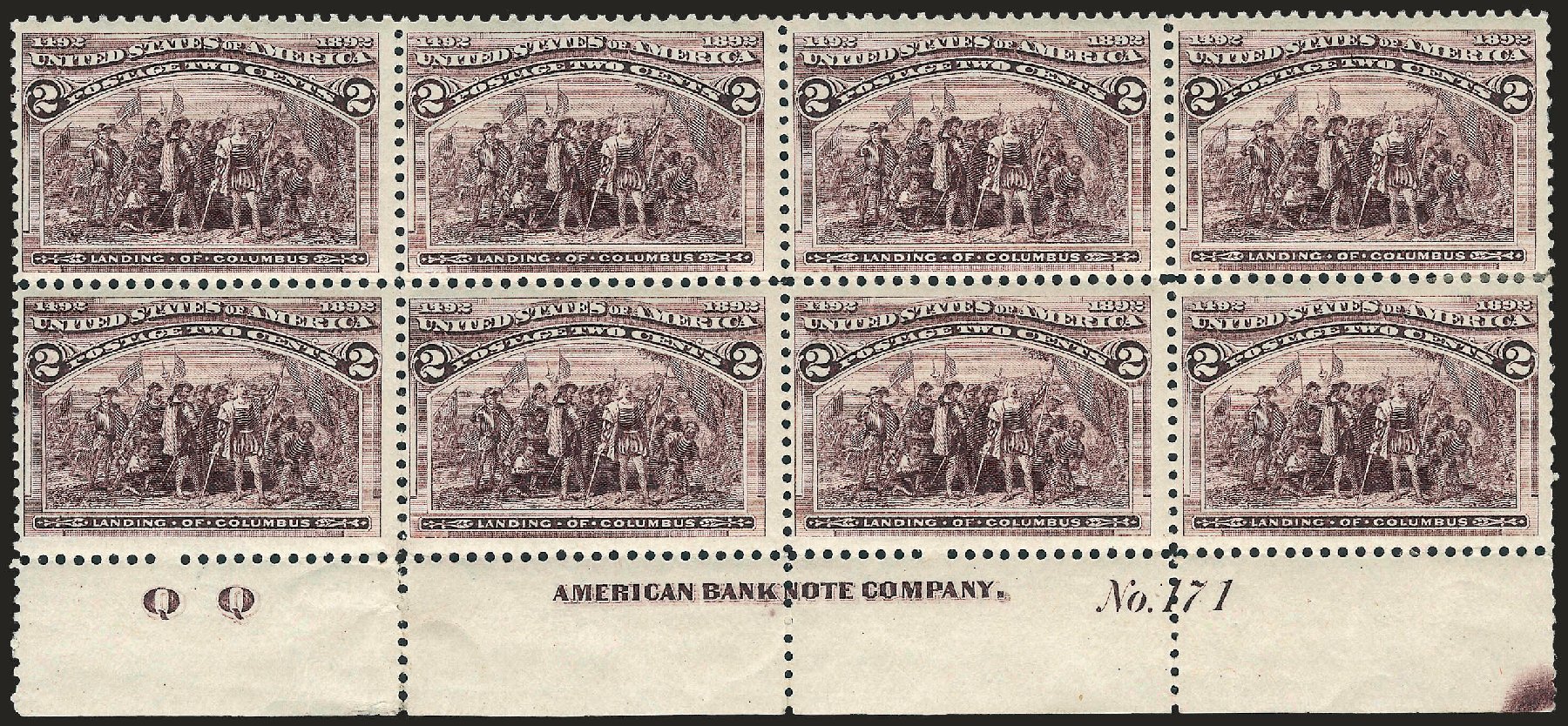 Values of US Stamps Scott Catalog # 231: 1893 2c Columbian Exposition. Robert Siegel Auction Galleries, Apr 2009, Sale 971, Lot 1094