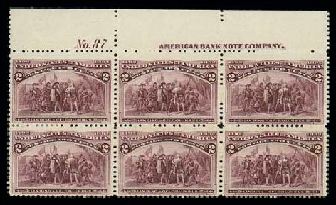 US Stamp Prices Scott Catalogue #231 - 2c 1893 Columbian Exposition. Matthew Bennett International, Dec 2007, Sale 325, Lot 1715
