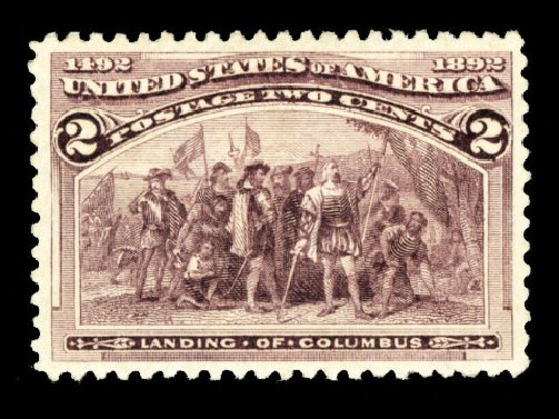 US Stamp Values Scott Catalogue #231: 1893 2c Columbian Exposition. Cherrystone Auctions, Jul 2013, Sale 201307, Lot 75