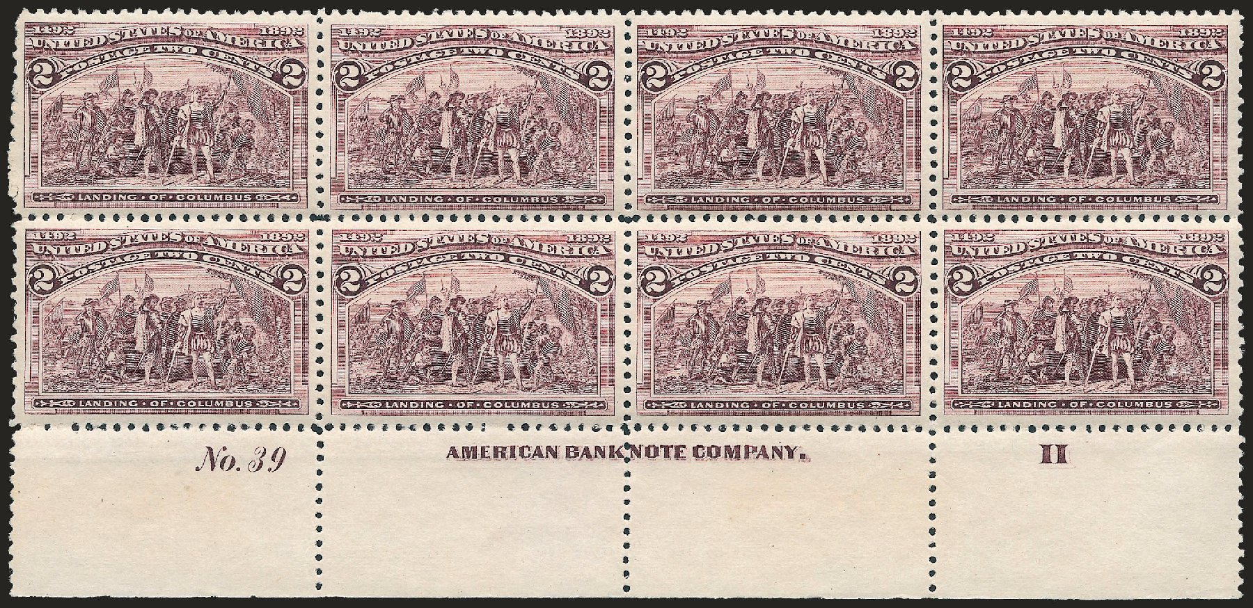 Prices of US Stamp Scott Cat. 231 - 1893 2c Columbian Exposition. Robert Siegel Auction Galleries, Apr 2009, Sale 971, Lot 1055