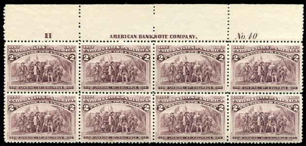 Costs of US Stamps Scott Catalogue # 231: 2c 1893 Columbian Exposition. Matthew Bennett International, Apr 2008, Sale 326, Lot 212
