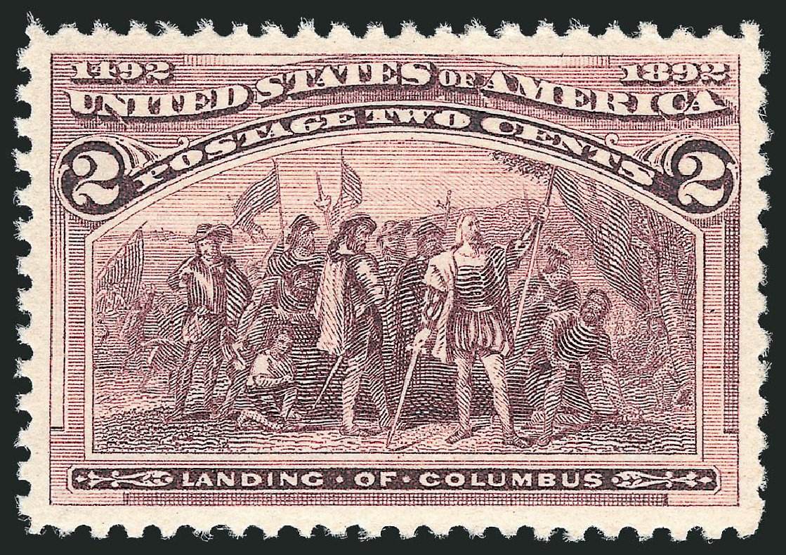 US Stamp Values Scott #231 - 1893 2c Columbian Exposition. Robert Siegel Auction Galleries, Dec 2012, Sale 1037, Lot 1802